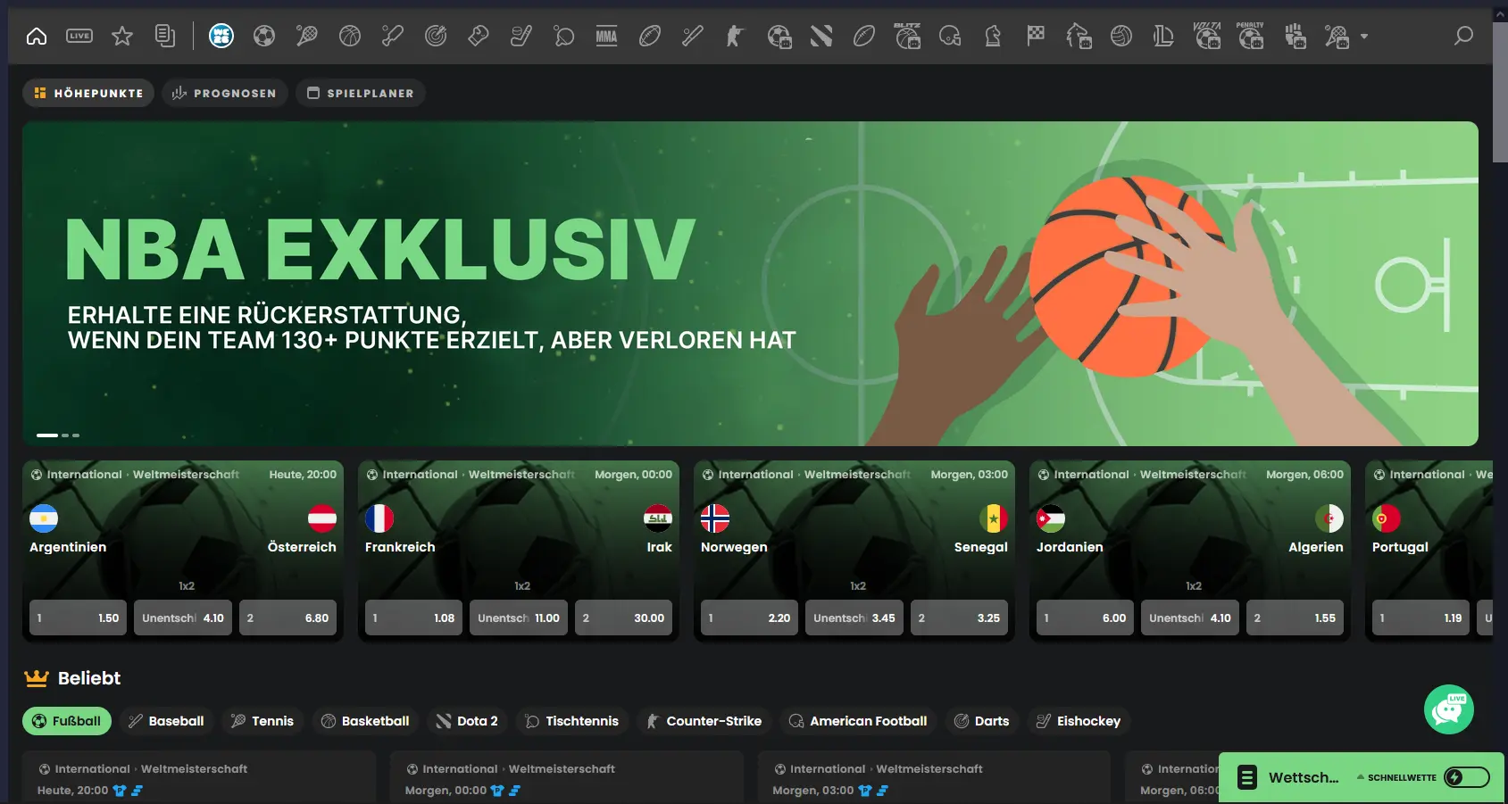 BetBlast Sportwetten – Live-Quoten und Comboboost